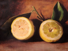 Load image into Gallery viewer, Lemons an 1884 Oil Painting Print on Canvas by George Henry Hall
