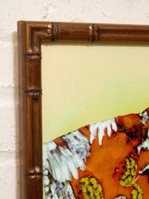 Load image into Gallery viewer, Vintage Lee Reynolds Orange Crane Hawaiian Shirt Pop Art Painting
