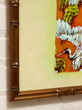 Load image into Gallery viewer, Vintage Lee Reynolds Orange Crane Hawaiian Shirt Pop Art Painting
