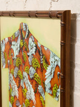 Load image into Gallery viewer, Vintage Lee Reynolds Orange Crane Hawaiian Shirt Pop Art Painting
