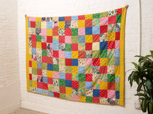 Load image into Gallery viewer, Yellow Funky 1970’s Quilt

