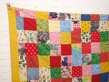 Load image into Gallery viewer, Yellow Funky 1970’s Quilt
