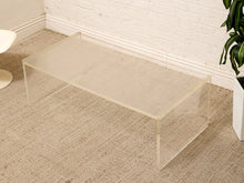 Load image into Gallery viewer, Vintage Mid-Century Modern Clear Lucite Waterfall Coffee Table
