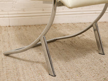 Load image into Gallery viewer, Vintage Postmodern White and Chrome Cantilever Armchair
