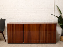 Load image into Gallery viewer, Vintage Italian High-Gloss Wood Three-Door Credenza
