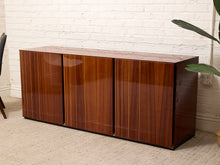 Load image into Gallery viewer, Vintage Italian High-Gloss Wood Three-Door Credenza
