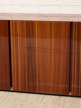 Load image into Gallery viewer, Vintage Italian High-Gloss Wood Three-Door Credenza
