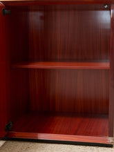 Load image into Gallery viewer, Vintage Italian High-Gloss Wood Three-Door Credenza
