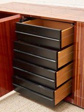 Load image into Gallery viewer, Vintage Italian High-Gloss Wood Three-Door Credenza
