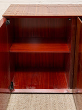 Load image into Gallery viewer, Vintage Italian High-Gloss Wood Three-Door Credenza
