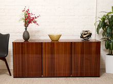 Load image into Gallery viewer, Vintage Italian High-Gloss Wood Three-Door Credenza
