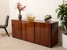 Load image into Gallery viewer, Vintage Italian High-Gloss Wood Three-Door Credenza
