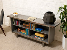 Load image into Gallery viewer, Vintage Industrial Metal Open Shelf Console Cabinet
