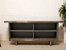 Load image into Gallery viewer, Vintage Industrial Metal Open Shelf Console Cabinet
