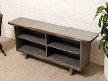 Load image into Gallery viewer, Vintage Industrial Metal Open Shelf Console Cabinet
