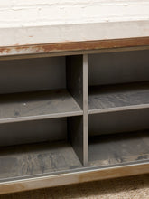 Load image into Gallery viewer, Vintage Industrial Metal Open Shelf Console Cabinet
