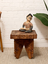 Load image into Gallery viewer, Vintage Spanish Hacienda Hand-Carved Wood Side Table
