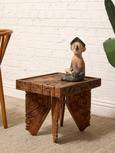 Load image into Gallery viewer, Vintage Spanish Hacienda Hand-Carved Wood Side Table

