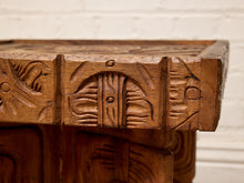 Load image into Gallery viewer, Vintage Spanish Hacienda Hand-Carved Wood Side Table
