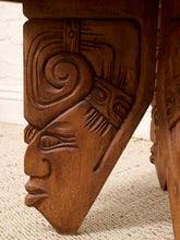 Load image into Gallery viewer, Vintage Spanish Hacienda Hand-Carved Wood Side Table
