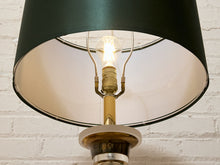 Load image into Gallery viewer, Vintage Hollywood Regency Lucite and Brass Floor Lamp with Built-In Table

