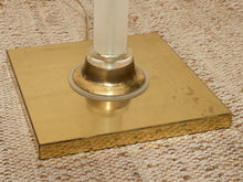Load image into Gallery viewer, Vintage Hollywood Regency Lucite and Brass Floor Lamp with Built-In Table
