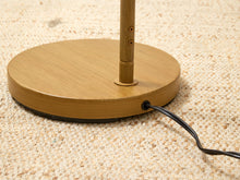 Load image into Gallery viewer, Modern Brass-Tone Floor Lamp with Pleated Shade
