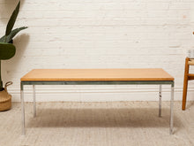 Load image into Gallery viewer, Vintage Knoll International Coffee Table with Wood Top and Chrome Frame
