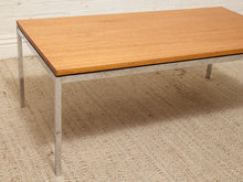 Load image into Gallery viewer, Vintage Knoll International Coffee Table with Wood Top and Chrome Frame
