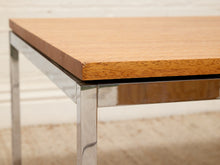 Load image into Gallery viewer, Vintage Knoll International Coffee Table with Wood Top and Chrome Frame
