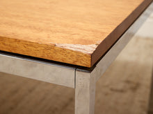 Load image into Gallery viewer, Vintage Knoll International Coffee Table with Wood Top and Chrome Frame
