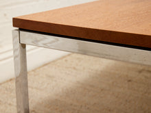 Load image into Gallery viewer, Vintage Knoll International Coffee Table with Wood Top and Chrome Frame
