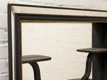 Load image into Gallery viewer, Vintage Postmodern Black Mirror with Sculptural Display Shelves
