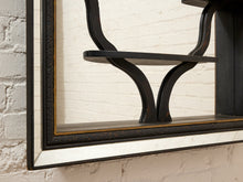 Load image into Gallery viewer, Vintage Postmodern Black Mirror with Sculptural Display Shelves
