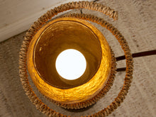 Load image into Gallery viewer, Vintage Atomic Mid-Century Two-Light Floor Lamp with Fiberglass Shades
