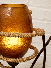 Load image into Gallery viewer, Vintage Atomic Mid-Century Two-Light Floor Lamp with Fiberglass Shades
