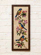 Load image into Gallery viewer, Vintage Framed Needlepoint Birds and Flowers Wall Art
