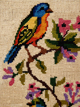 Load image into Gallery viewer, Vintage Framed Needlepoint Birds and Flowers Wall Art
