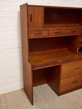 Load image into Gallery viewer, Vintage Mid-Century Modern Teak Secretary Desk with Fold-Down Writing Surface
