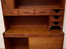 Load image into Gallery viewer, Vintage Mid-Century Modern Teak Secretary Desk with Fold-Down Writing Surface
