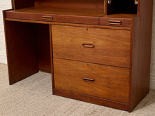 Load image into Gallery viewer, Vintage Mid-Century Modern Teak Secretary Desk with Fold-Down Writing Surface
