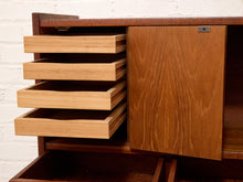 Load image into Gallery viewer, Vintage Mid-Century Modern Teak Secretary Desk with Fold-Down Writing Surface
