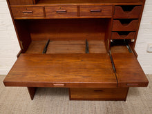 Load image into Gallery viewer, Vintage Mid-Century Modern Teak Secretary Desk with Fold-Down Writing Surface
