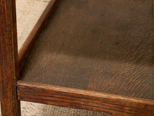 Load image into Gallery viewer, Vintage Oak Rolling Side Table Cart with Drawer and Lower Shelf
