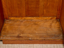 Load image into Gallery viewer, Vintage Art Deco Burl Wood Wardrobe Armoire with Hand-Painted Botanical Doors
