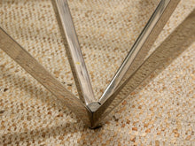 Load image into Gallery viewer, Modern Chrome Geometric Coffee Table with Glass Top
