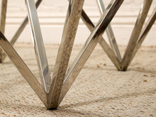 Load image into Gallery viewer, Modern Chrome Geometric Coffee Table with Glass Top
