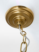 Load image into Gallery viewer, 70s Italian-Style Amber Glass Petal Chandelier
