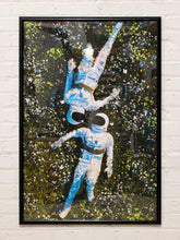 Load image into Gallery viewer, Surreal Astronauts in Forest Framed Art Print
