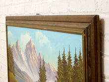 Load image into Gallery viewer, Vintage Signed Mountain Lake Landscape Painting by B. America
